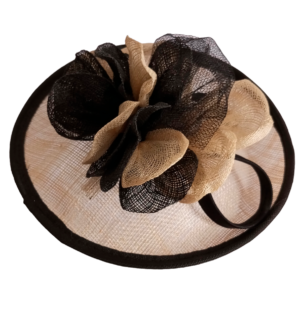 Sombrero Peque Beige y Negro