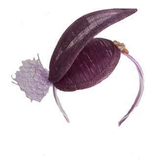 Panette Hoja Morado Adorno Broche y Rejilla