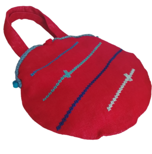 BOLSO YUTE ROJO BORDADO