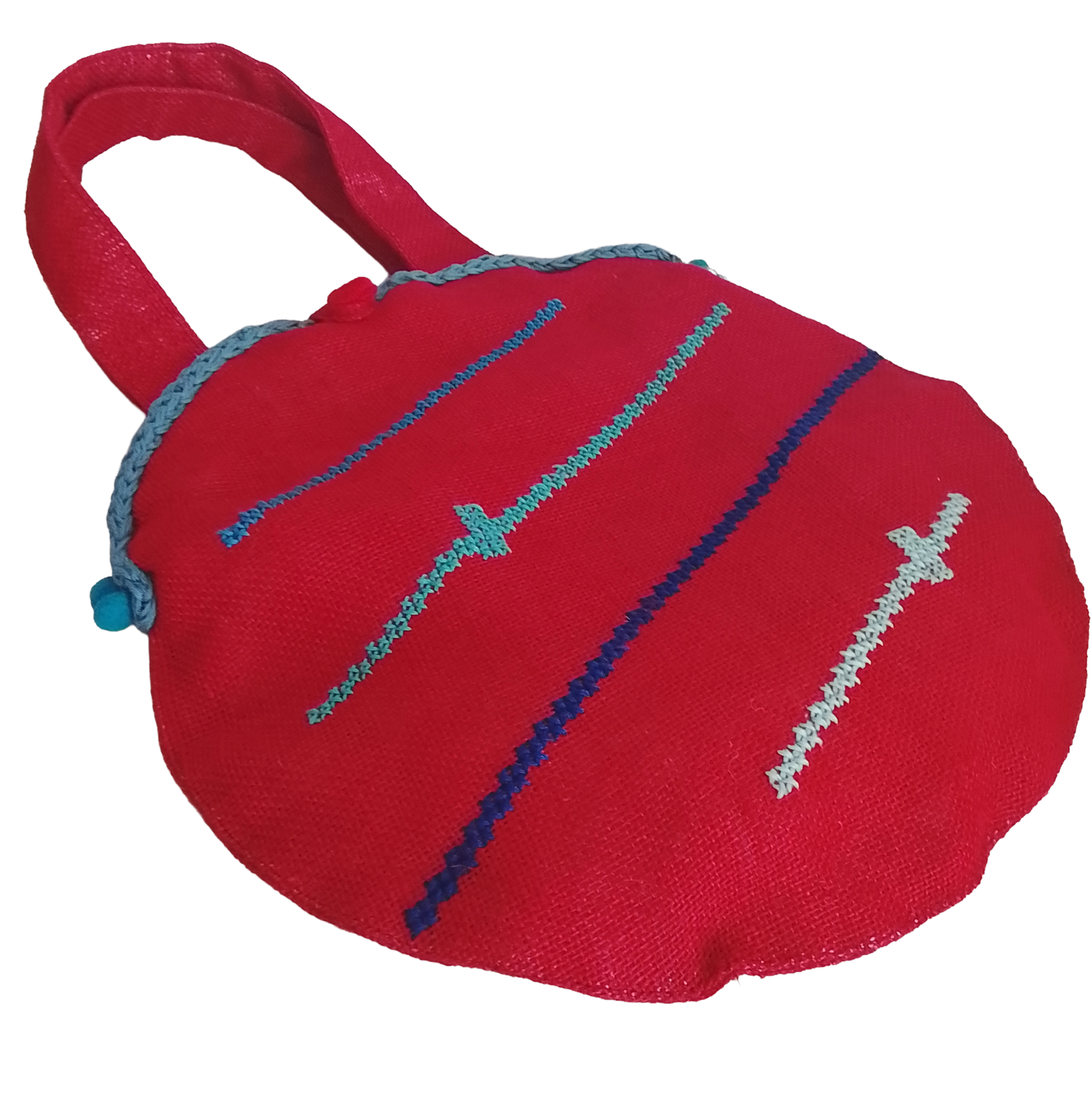 BOLSO YUTE ROJO BORDADO